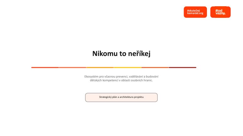 Title slide of the Nikomu to neříkej presentation